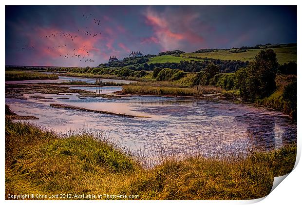 Cuckmere Haven Print by Chris Lord