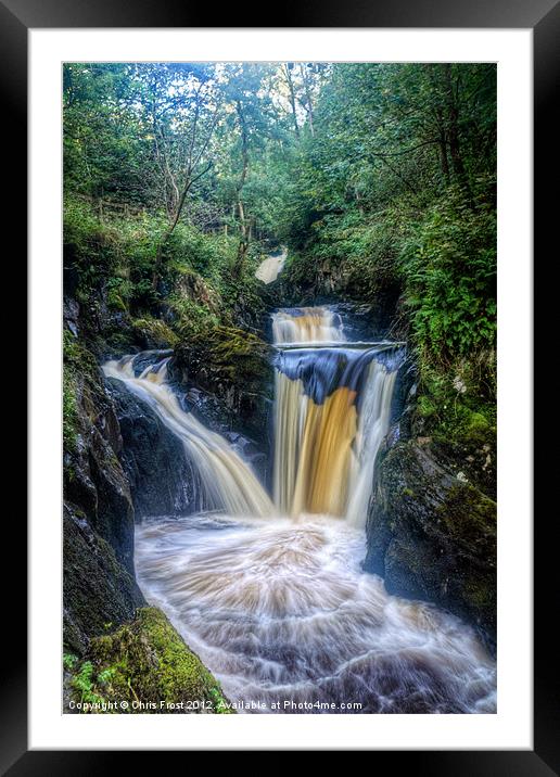 Triple Pecca Falls Framed Mounted Print by Chris Frost