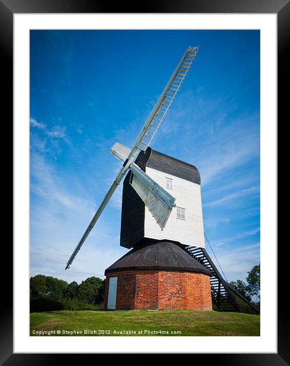 Windmill at Mountnessing, Essex Framed Mounted Print by Stephen Birch