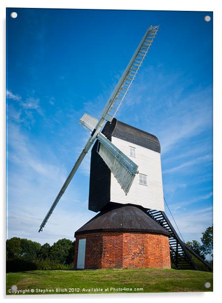 Windmill at Mountnessing, Essex Acrylic by Stephen Birch