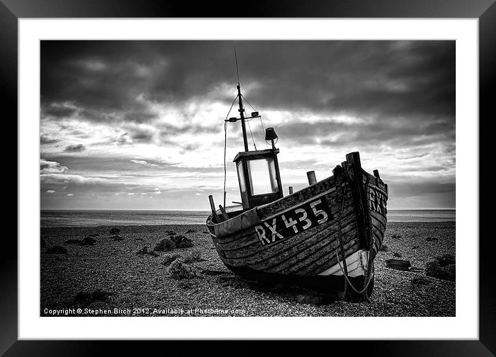 Fishing Boat at Dungeness, Kent Framed Mounted Print by Stephen Birch