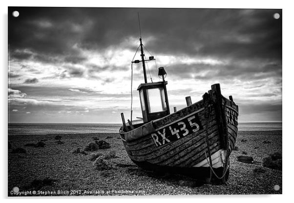 Fishing Boat at Dungeness, Kent Acrylic by Stephen Birch