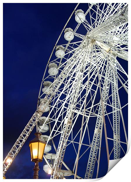 Blackpool wheel Print by Julie Perrin