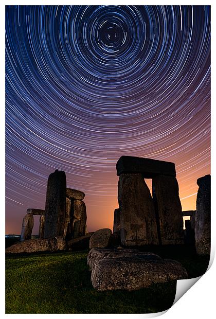 Stonehenge Startrails 3 Print by Sharpimage NET