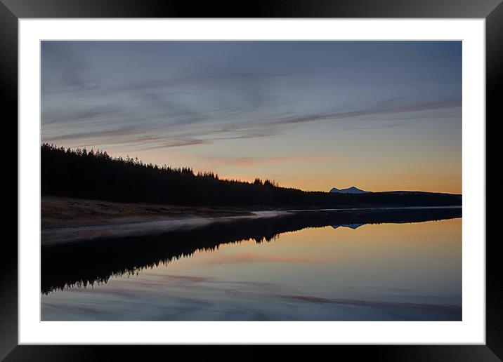 Assynt  Mountain Reflections Framed Mounted Print by Derek Beattie