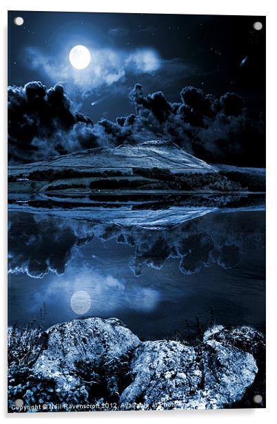Dovestones night sky Acrylic by Neil Ravenscroft