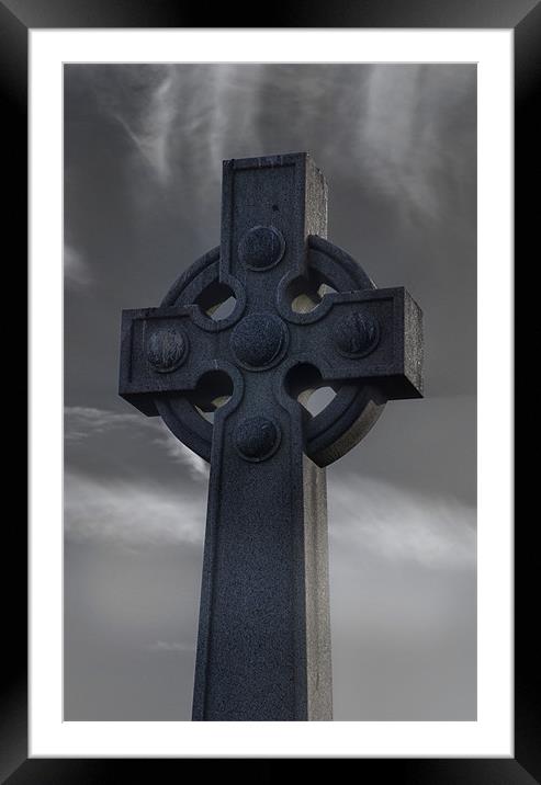 Celtic Cross Framed Mounted Print by Fraser Hetherington
