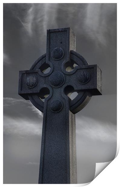 Celtic Cross Print by Fraser Hetherington