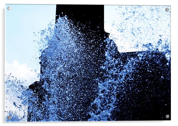 A Splash of Blue Acrylic by Luke Wakely