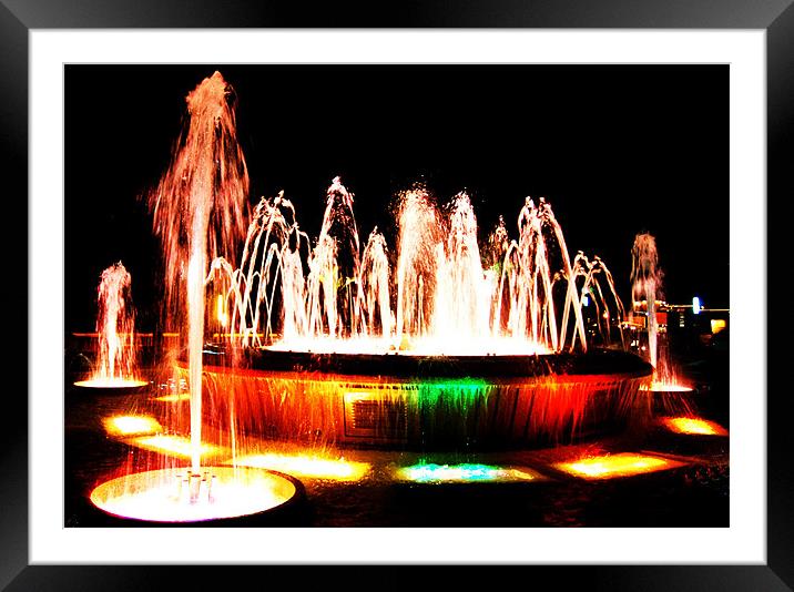 Rainbow Fountain Framed Mounted Print by Luke Wakely