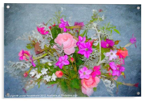 Vase of Flowers Acrylic by Louise Heusinkveld