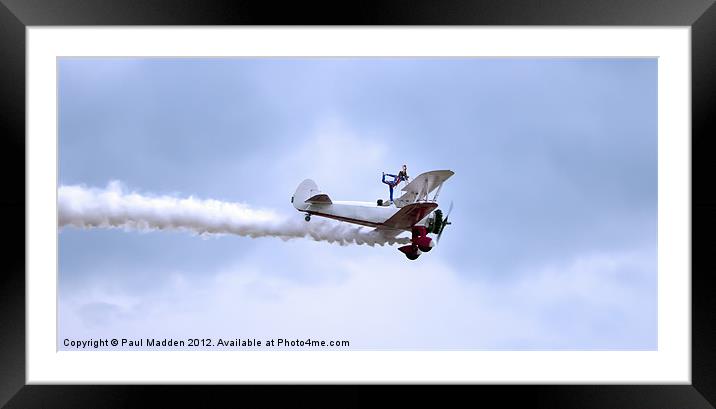 Wingwalker Southport air show Framed Mounted Print by Paul Madden