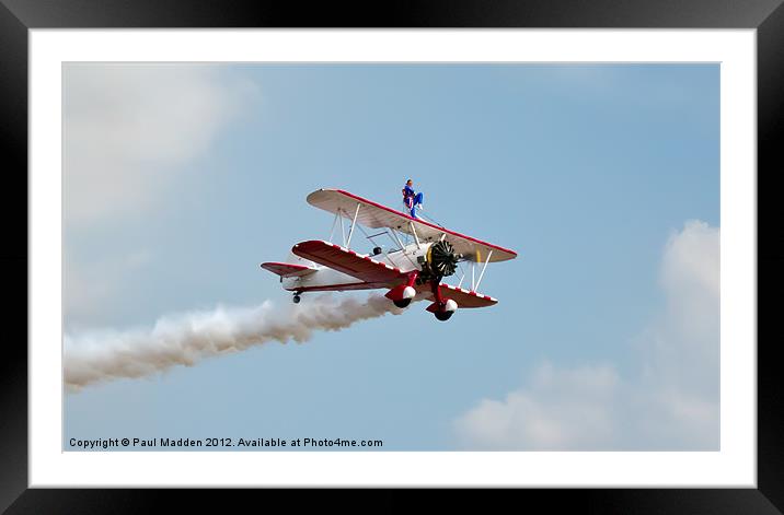 Wingwalker Southport air show 2 Framed Mounted Print by Paul Madden