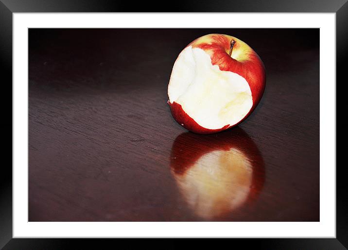 apple bite nice tasty fresh Framed Mounted Print by Nataliya Lazaryeva