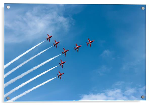 Red Arrows Swan 1 formation Acrylic by Paul Madden