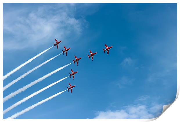 Red Arrows Swan 1 formation Print by Paul Madden