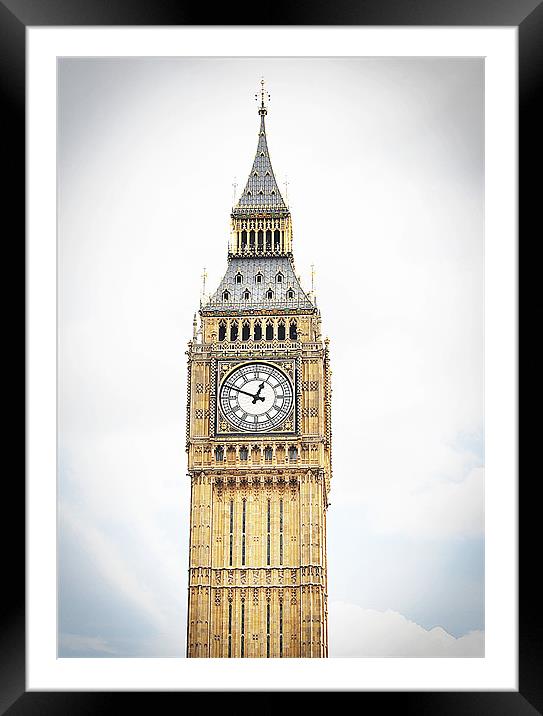 big ben Framed Mounted Print by Nataliya Lazaryeva