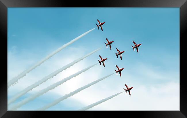 The Red Arrows Framed Print by Paul Madden