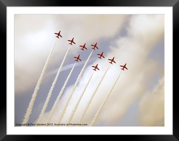 Red Arrows Phoenix Formation Framed Mounted Print by Paul Madden