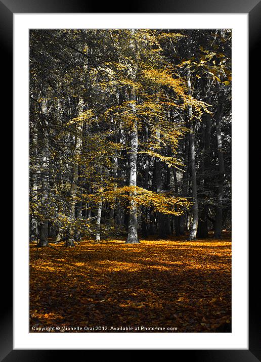 The Golden Tree Framed Mounted Print by Michelle Orai