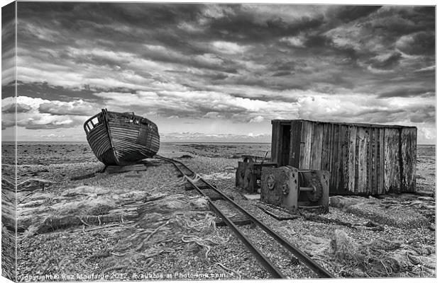 Derelict Fishing Boat and Hut Canvas Print by Kaz Moutarde