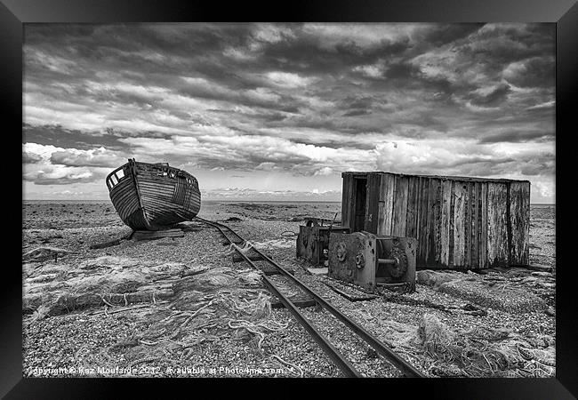 Derelict Fishing Boat and Hut Framed Print by Kaz Moutarde