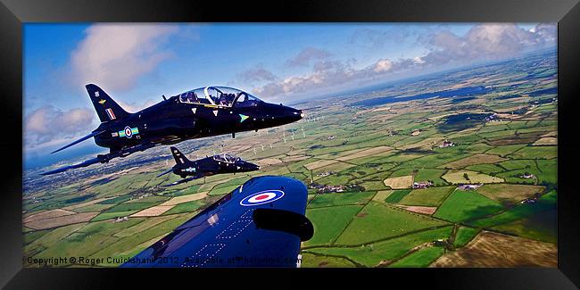 3 Ship Formation Hawk T1s Framed Print by Roger Cruickshank