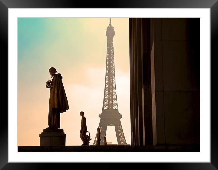 The Eiffel Tower Line Up Framed Mounted Print by Roger Cruickshank