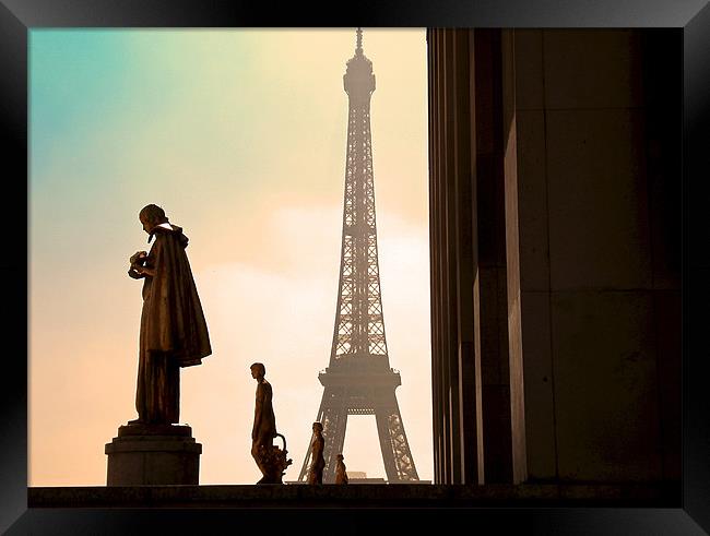 The Eiffel Tower Line Up Framed Print by Roger Cruickshank