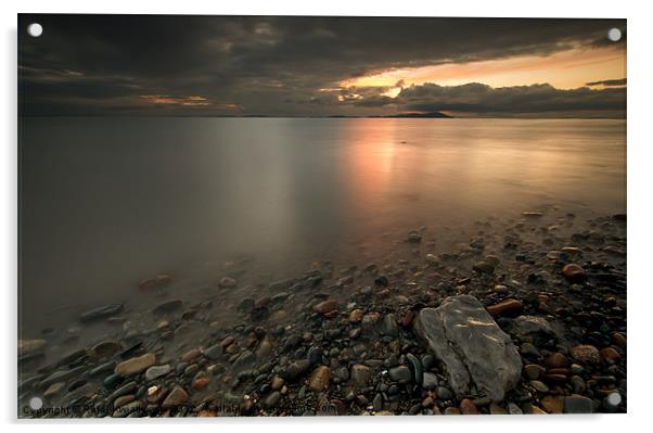 Allonby sunset Acrylic by R K Photography