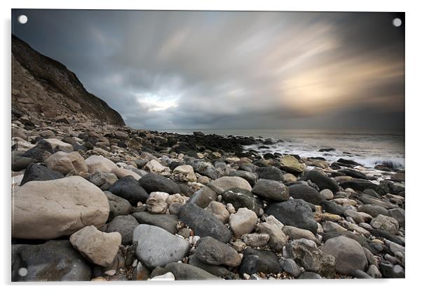 Dorset Coastline Acrylic by Tony Bates