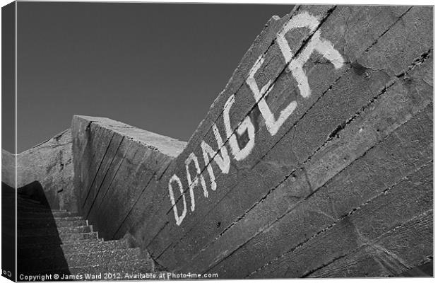 Danger steps Canvas Print by James Ward