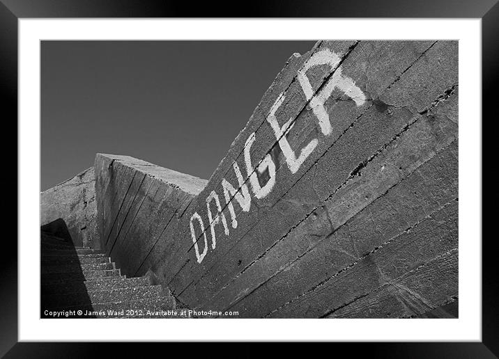 Danger steps Framed Mounted Print by James Ward