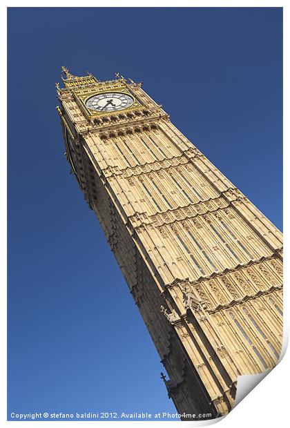 Big Ben,London, England Print by stefano baldini