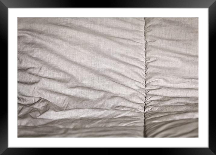 Stitched Bed Linen Framed Mounted Print by Arfabita  