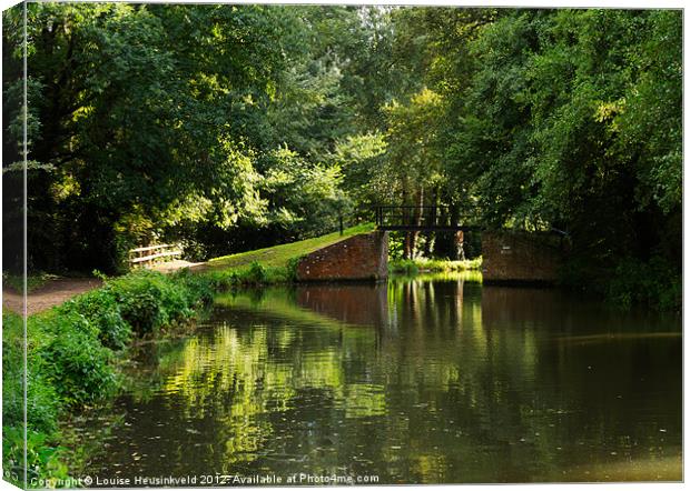 Wey Navigation, Surrey Canvas Print by Louise Heusinkveld