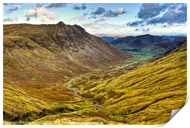 Great Langdale Valley - Cumbria Print by David Lewins (LRPS)