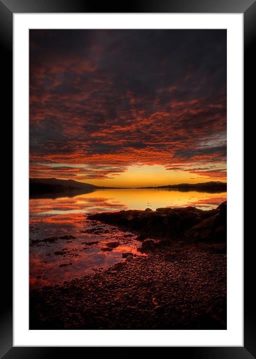 Red Sky At Night Framed Mounted Print by Declan Howard