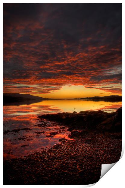 Red Sky At Night Print by Declan Howard