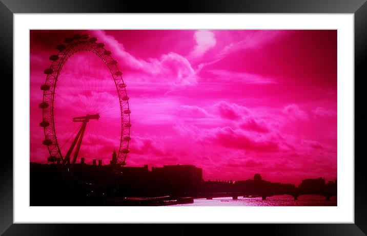 Pink Eye Framed Mounted Print by Louise Godwin
