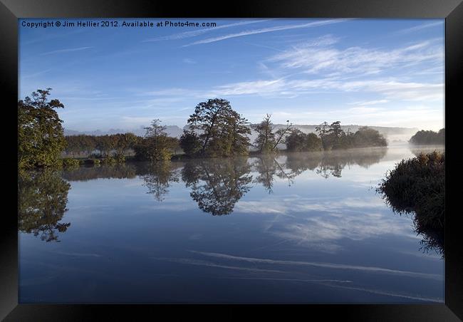 Thames at Pangbourne Framed Print by Jim Hellier