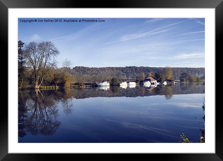 River Thames at Pangbourne Framed Mounted Print by Jim Hellier