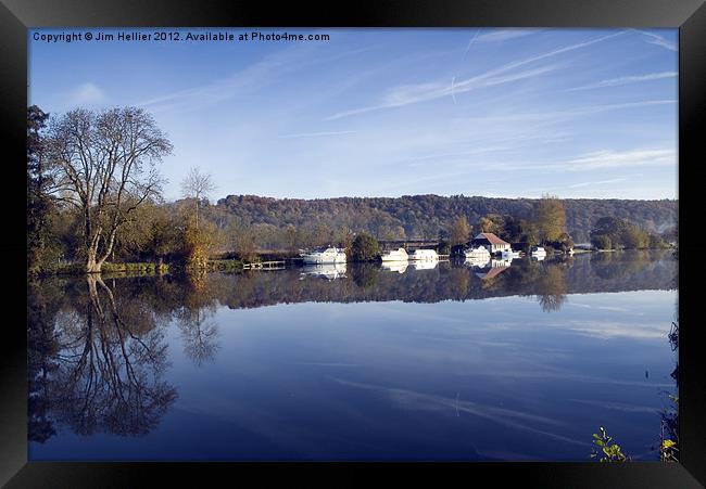 River Thames at Pangbourne Framed Print by Jim Hellier