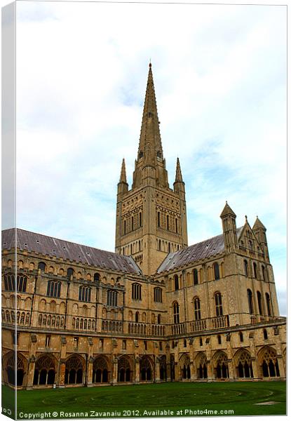 Norwich Cathedral Canvas Print by Rosanna Zavanaiu