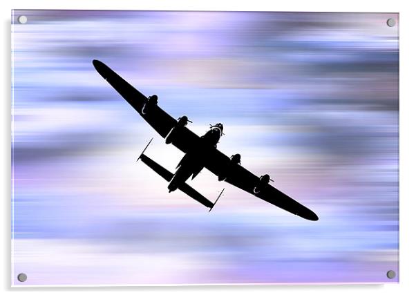 Lancaster'Bomber.. Acrylic by Rosanna Zavanaiu