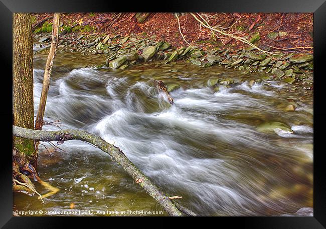 Creek Framed Print by peter campbell