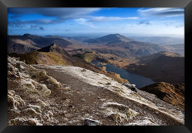 The Summit of Snowdon Framed Print by Gail Johnson