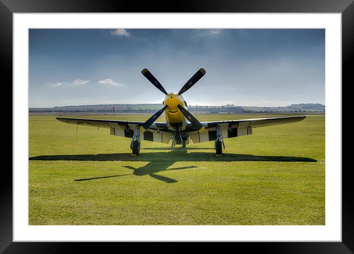 P51D Mustang fighter Framed Mounted Print by Gary Eason
