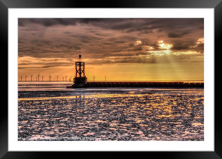 Silhouettes in the sunset Framed Mounted Print by Paul Madden