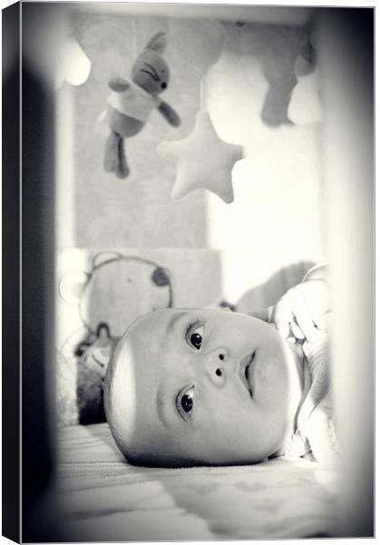 cute dreaming baby Canvas Print by Nataliya Lazaryeva